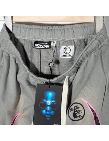 Hell star Grey Future Flame Sweatpants,Hell Star Sweatpants,PANTS JEANS,APPAREL