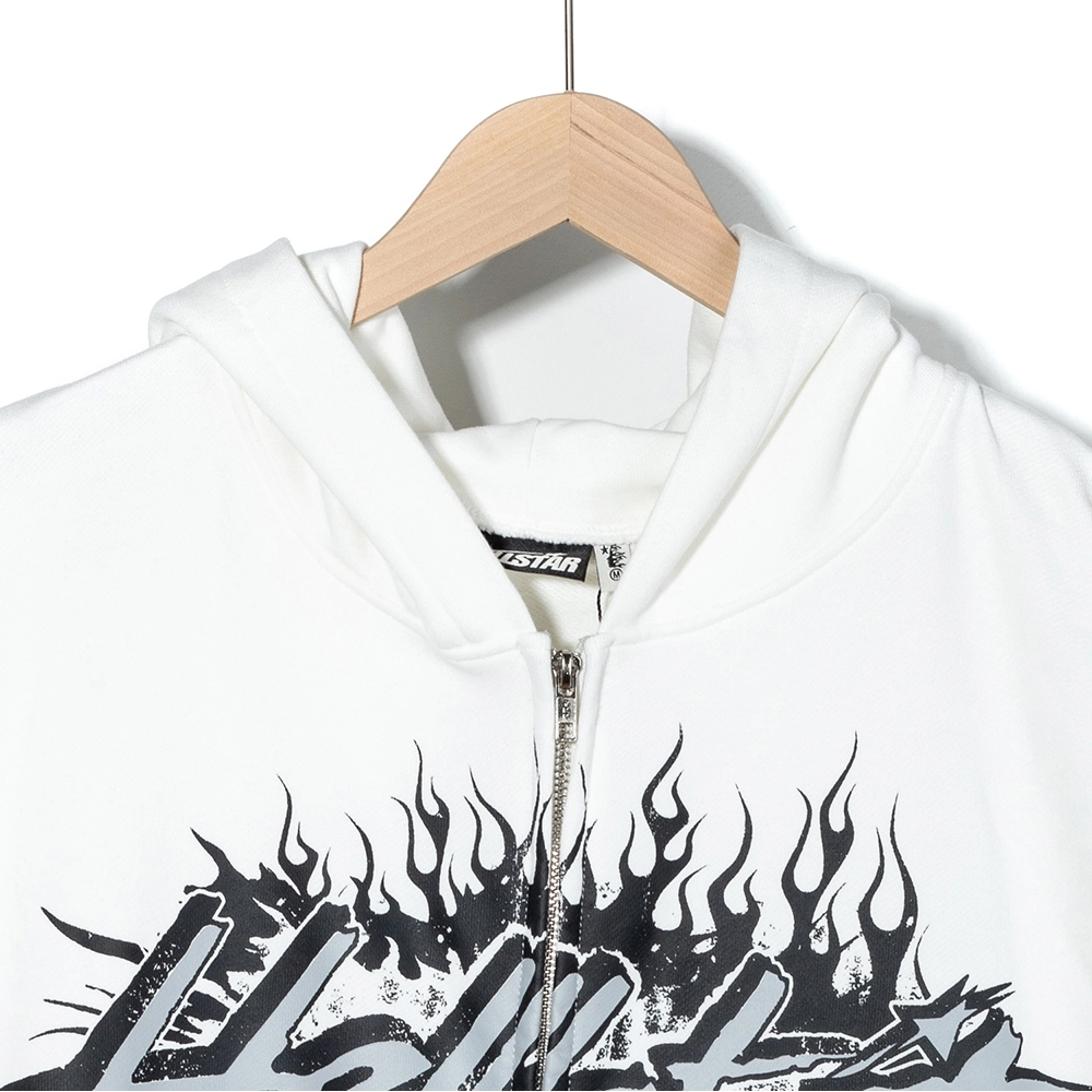 Hell star Records Glitter ZipUp,Hell Star Hoodie,Hoodie,APPAREL