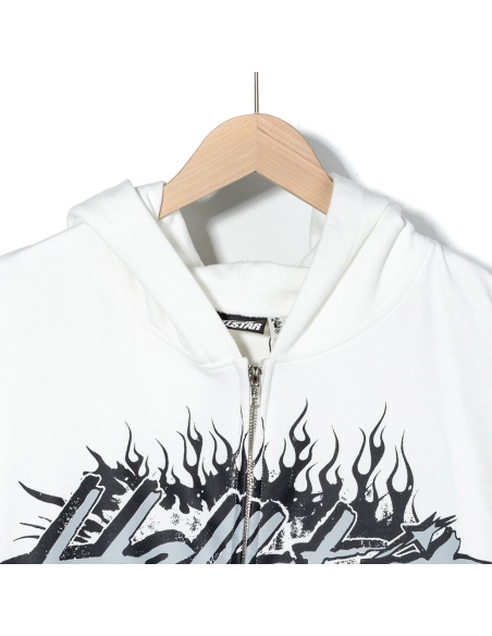 Hell star Records Glitter ZipUp,Hell Star Hoodie,Hoodie,APPAREL