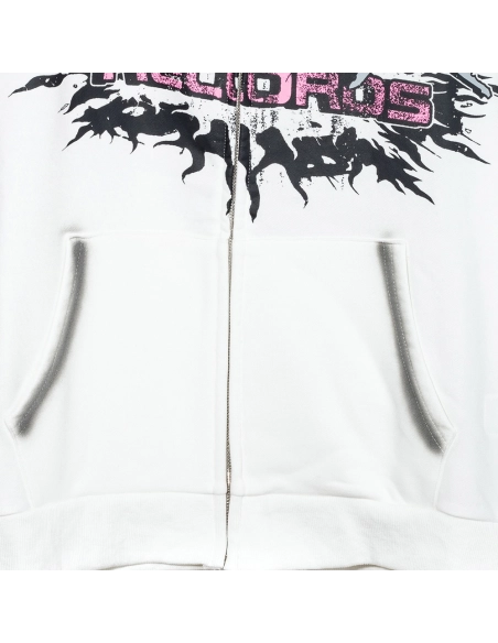 Hell star Records Glitter ZipUp,Hell Star Hoodie,Hoodie,APPAREL