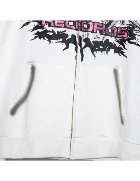 Hell star Records Glitter ZipUp,Hell Star Hoodie,Hoodie,APPAREL