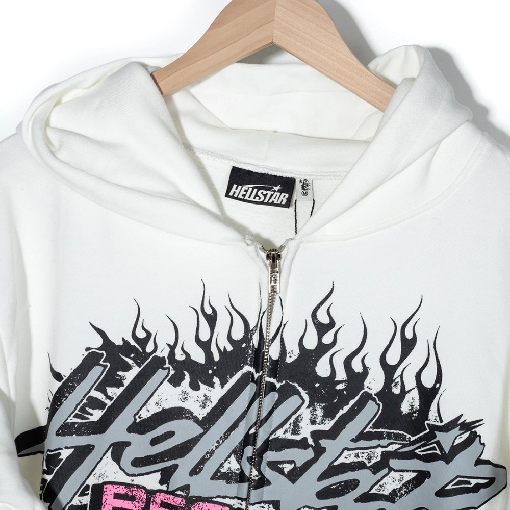 Hell star Records Glitter ZipUp,Hell Star Hoodie,Hoodie,APPAREL