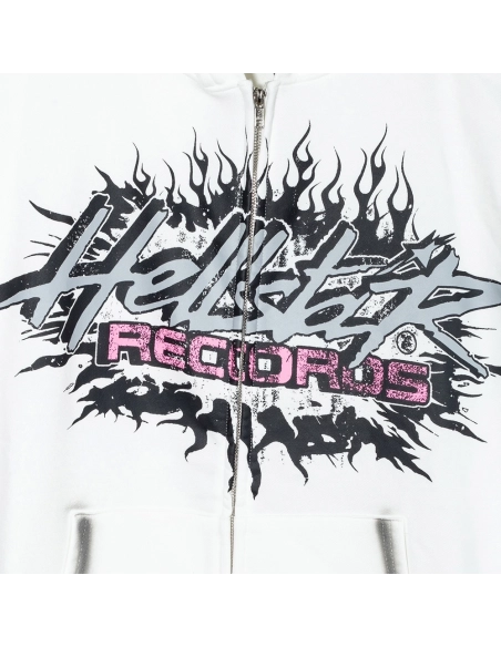 Hell star Records Glitter ZipUp,Hell Star Hoodie,Hoodie,APPAREL