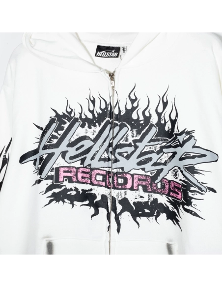 Hell star Records Glitter ZipUp,Hell Star Hoodie,Hoodie,APPAREL