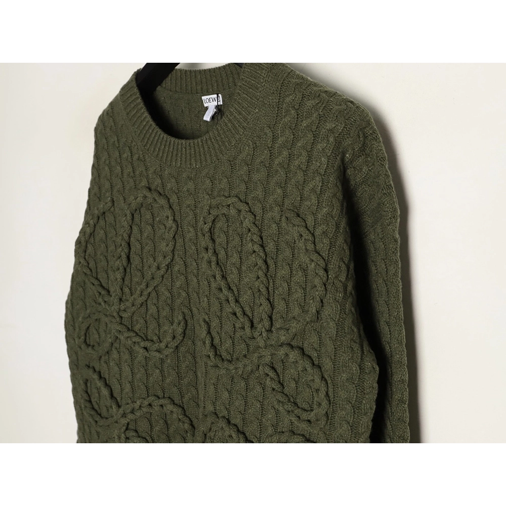 Loewe Anagram Cable Knit Sweater,Loewe Sweatshirt,Sweatshirt,APPAREL