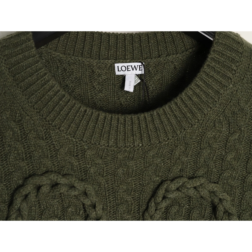 Loewe Anagram Cable Knit Sweater,Loewe Sweatshirt,Sweatshirt,APPAREL