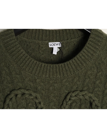 Loewe Anagram Cable Knit Sweater,Loewe Sweatshirt,Sweatshirt,APPAREL
