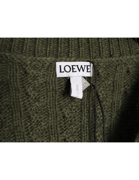 Loewe Anagram Cable Knit Sweater,Loewe Sweatshirt,Sweatshirt,APPAREL