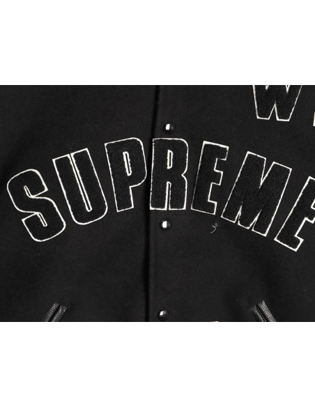 Supreme chenille applique pattern captains sleeve baseball jersey,Supreme Jacket,Jacket,APPAREL