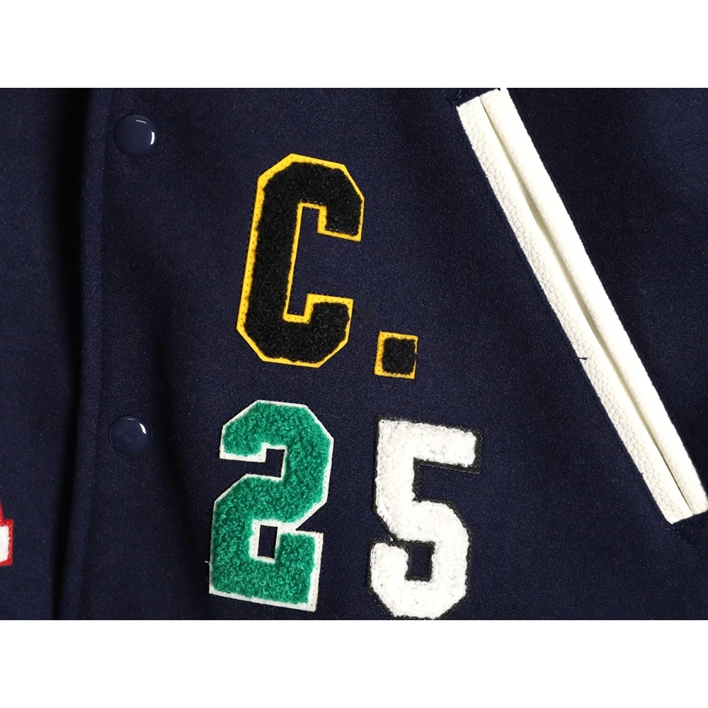 Supreme applique pattern longsleeved baseball jacket,Supreme Jacket,Jacket,APPAREL