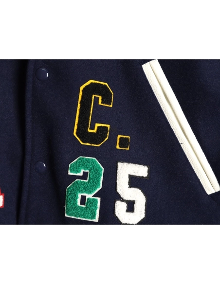Supreme applique pattern longsleeved baseball jacket,Supreme Jacket,Jacket,APPAREL