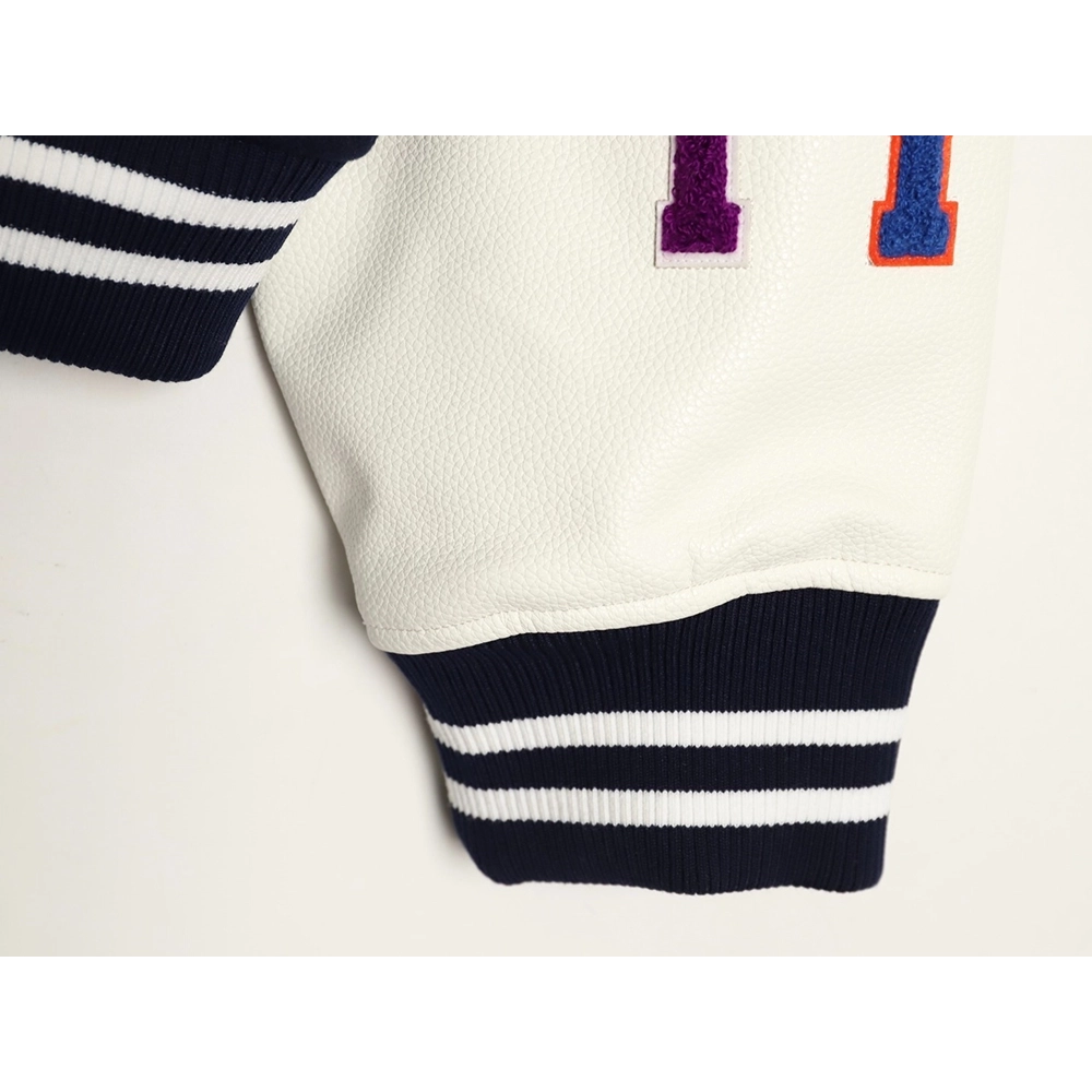 Supreme applique pattern longsleeved baseball jacket,Supreme Jacket,Jacket,APPAREL