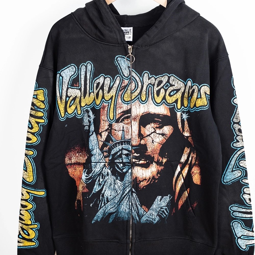 Vale Forever Gods Liberty Zip Up Black,Vale Forever Hoodie,Hoodie,APPAREL
