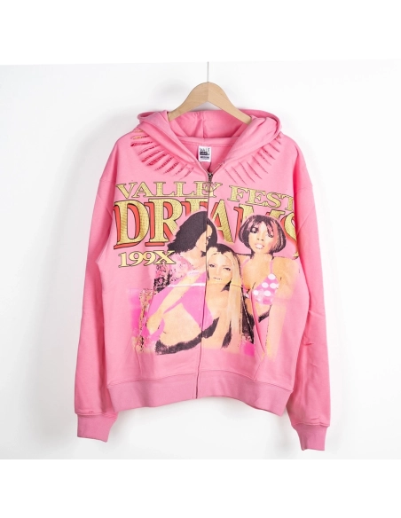 Vale Forever Dreams Zip Up Hoodie Pink,Vale Forever Hoodie,Hoodie,APPAREL