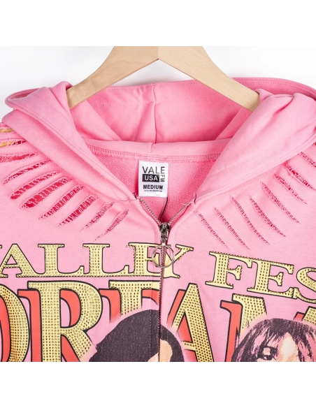 Vale Forever Dreams Zip Up Hoodie Pink,Vale Forever Hoodie,Hoodie,APPAREL