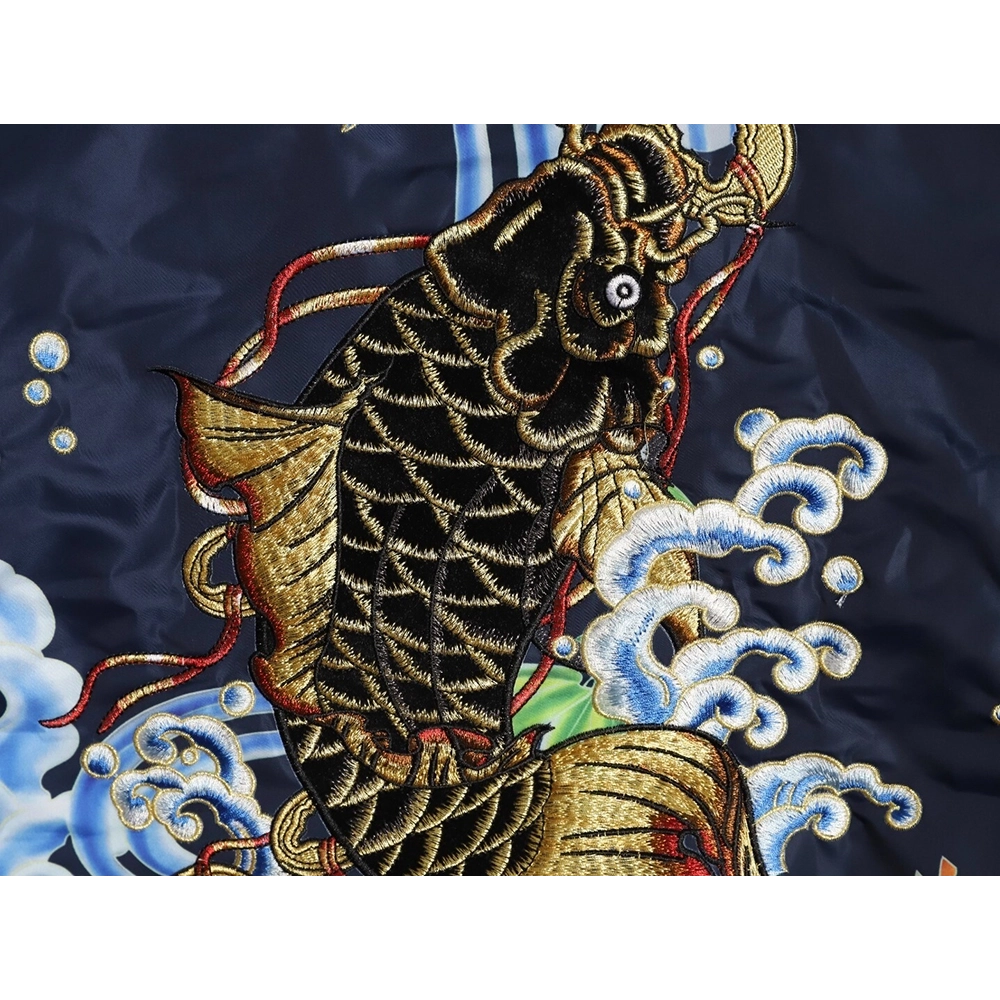 Evisu Koi Fish Embroidered Jacket,Evisu Jacket,Jacket,APPAREL