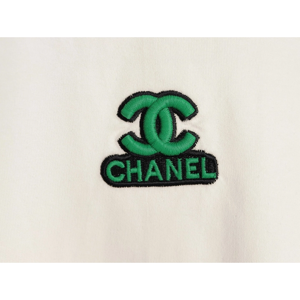 Chanel double C 3D logo embroidered longsleeved Tshirt,Chanel T Shirt,Tshirt,APPAREL