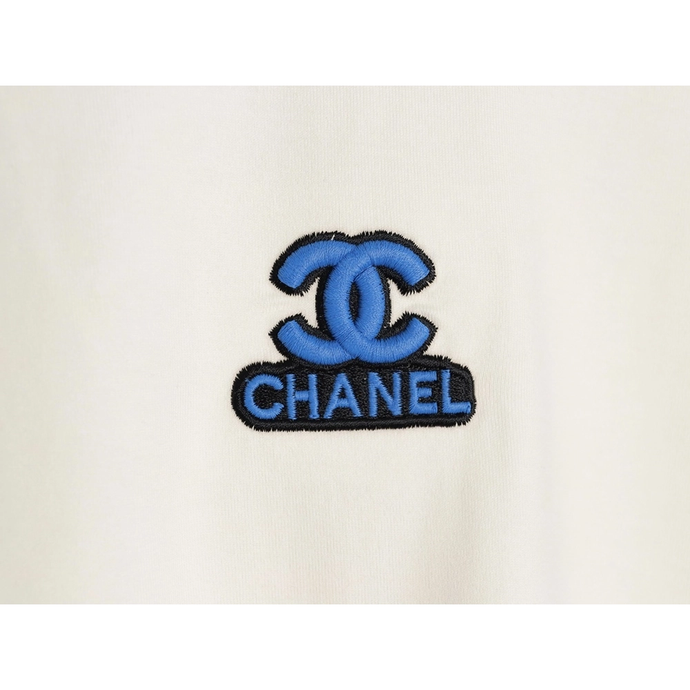 Chanel double C 3D logo embroidered longsleeved Tshirt,Chanel T Shirt,Tshirt,APPAREL