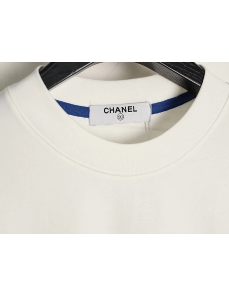 Chanel double C 3D logo embroidered longsleeved Tshirt,Chanel T Shirt,Tshirt,APPAREL