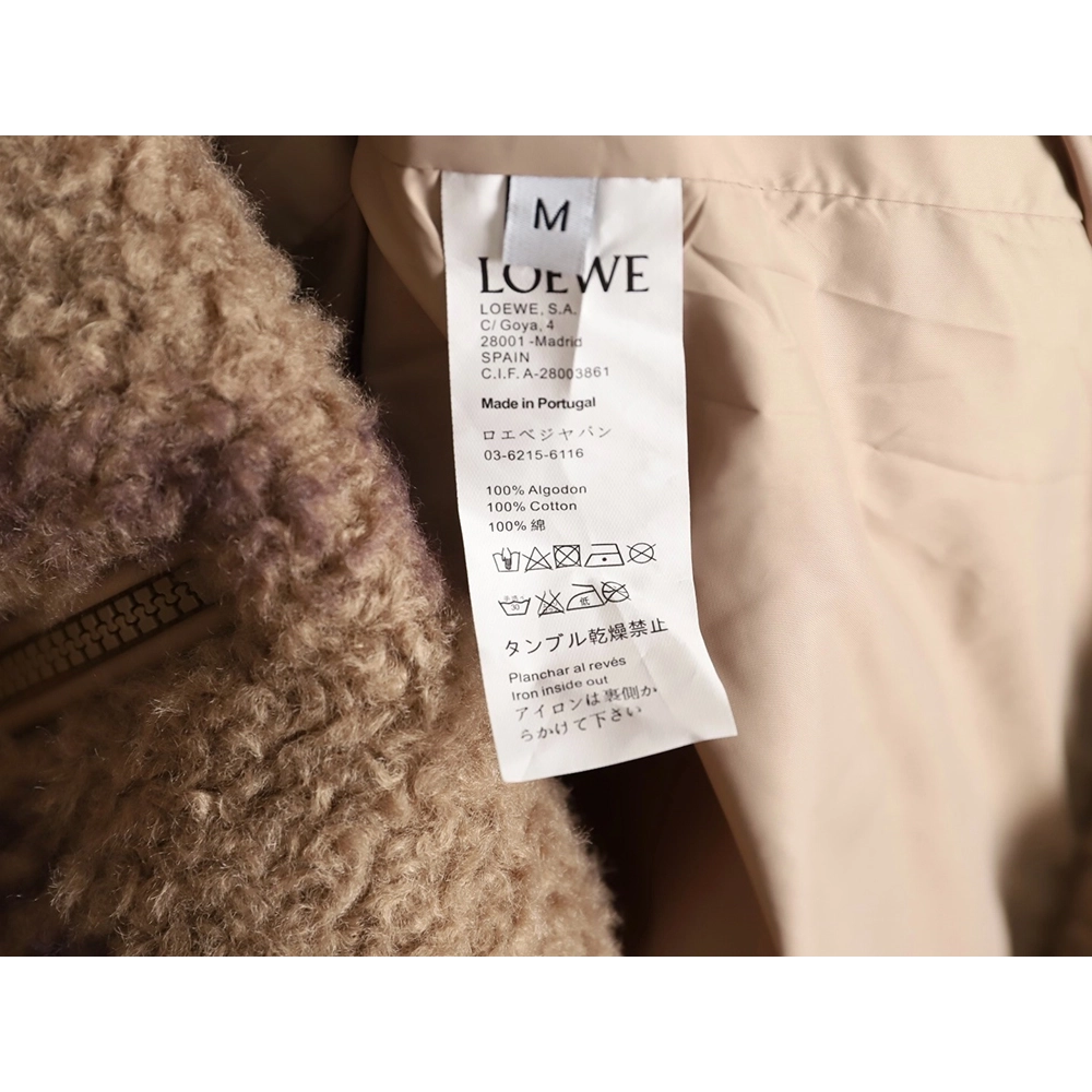 Loewe graffiti logo large lambswool hooded jacket,Loewe Jacket,Jacket,APPAREL