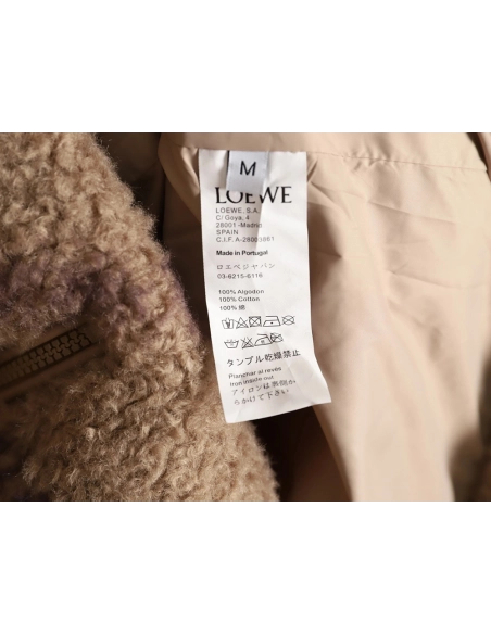 Loewe graffiti logo large lambswool hooded jacket,Loewe Jacket,Jacket,APPAREL