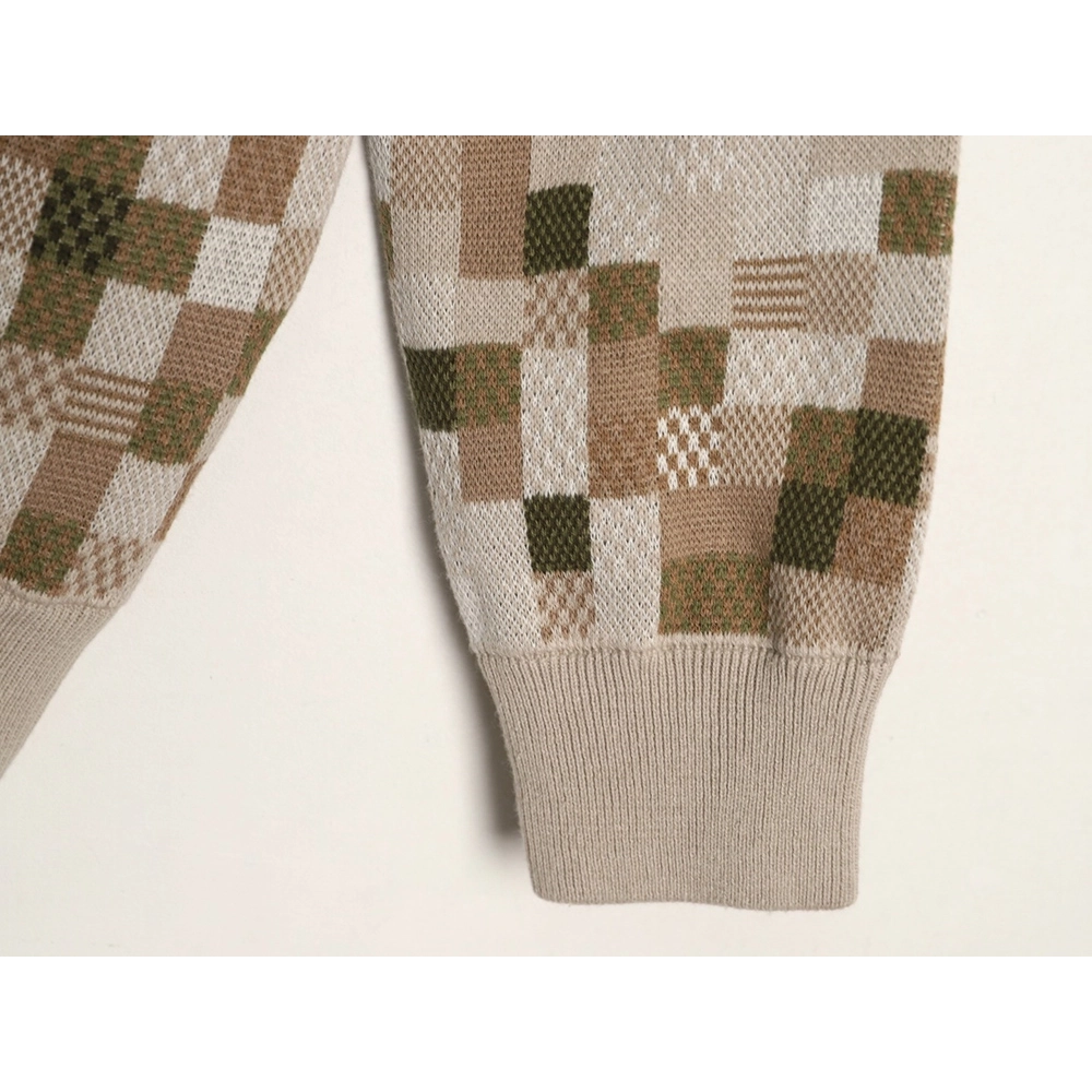 Louis Vuitton mosaic jacquard sweater,Louis Vuitton Sweatshirt,Sweatshirt,APPAREL