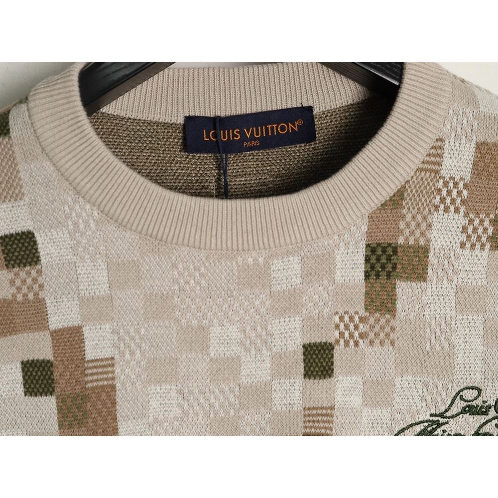 Louis Vuitton mosaic jacquard sweater,Louis Vuitton Sweatshirt,Sweatshirt,APPAREL
