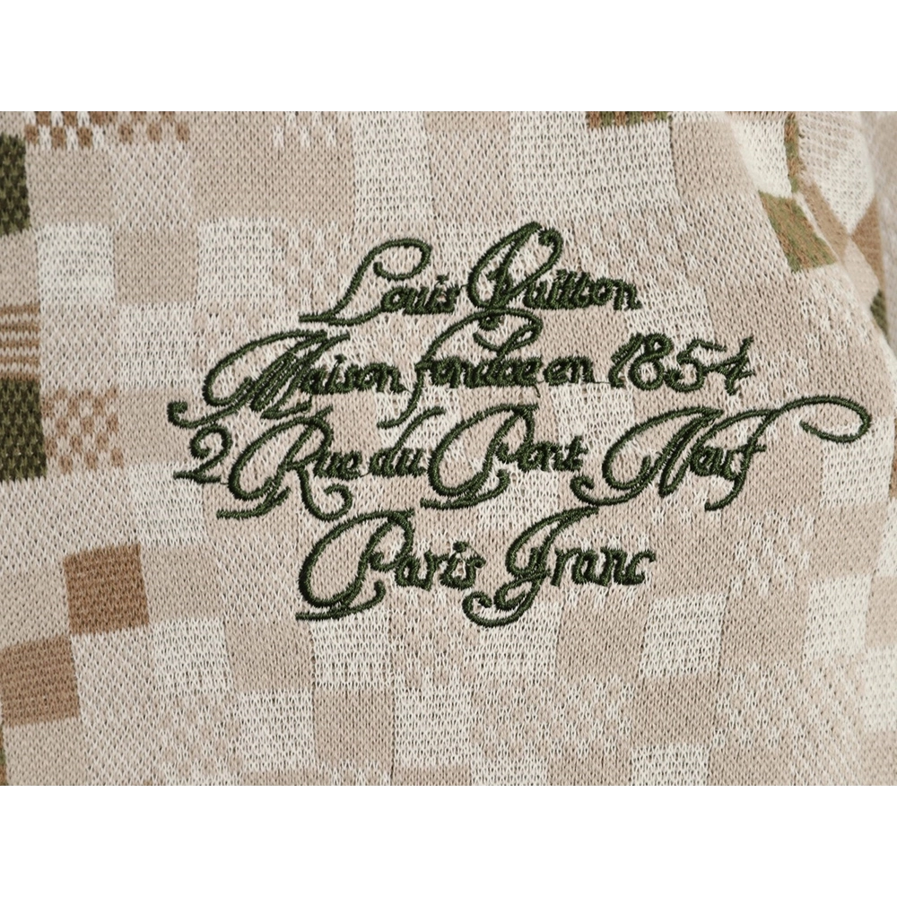 Louis Vuitton mosaic jacquard sweater,Louis Vuitton Sweatshirt,Sweatshirt,APPAREL