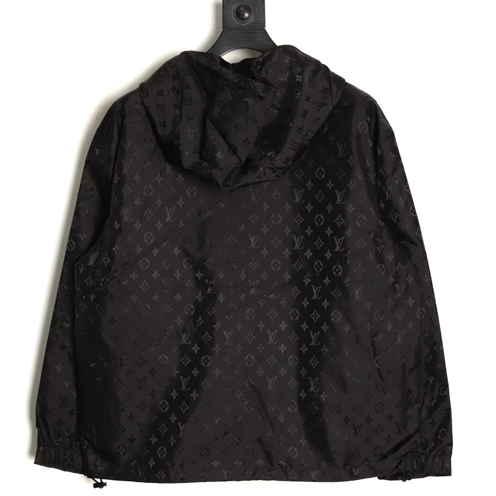 Louis Vuitton monogram print trench coat with zipup design,Louis Vuitton Jacket,Jacket,APPAREL