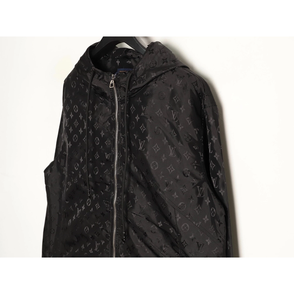 Louis Vuitton monogram print trench coat with zipup design,Louis Vuitton Jacket,Jacket,APPAREL