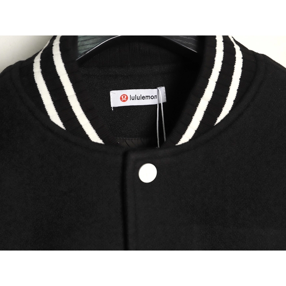 lululemon letter embroidered patchwork baseball jacket,Lululemon Jacket,Jacket,APPAREL