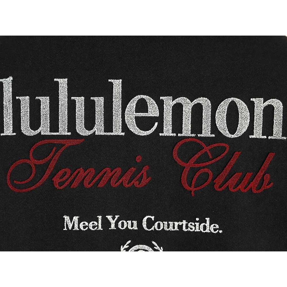 lululemon letter embroidered patchwork baseball jacket,Lululemon Jacket,Jacket,APPAREL