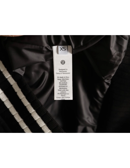 lululemon letter embroidered patchwork baseball jacket,Lululemon Jacket,Jacket,APPAREL