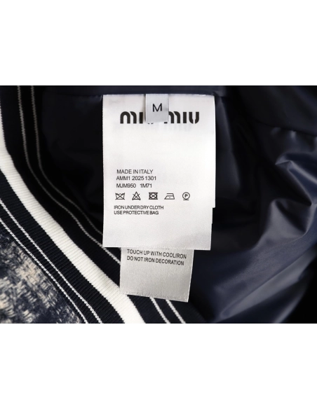 Miu Miu applique embroidery patchwork baseball jacket,Miu Miu Jacket,Jacket,APPAREL