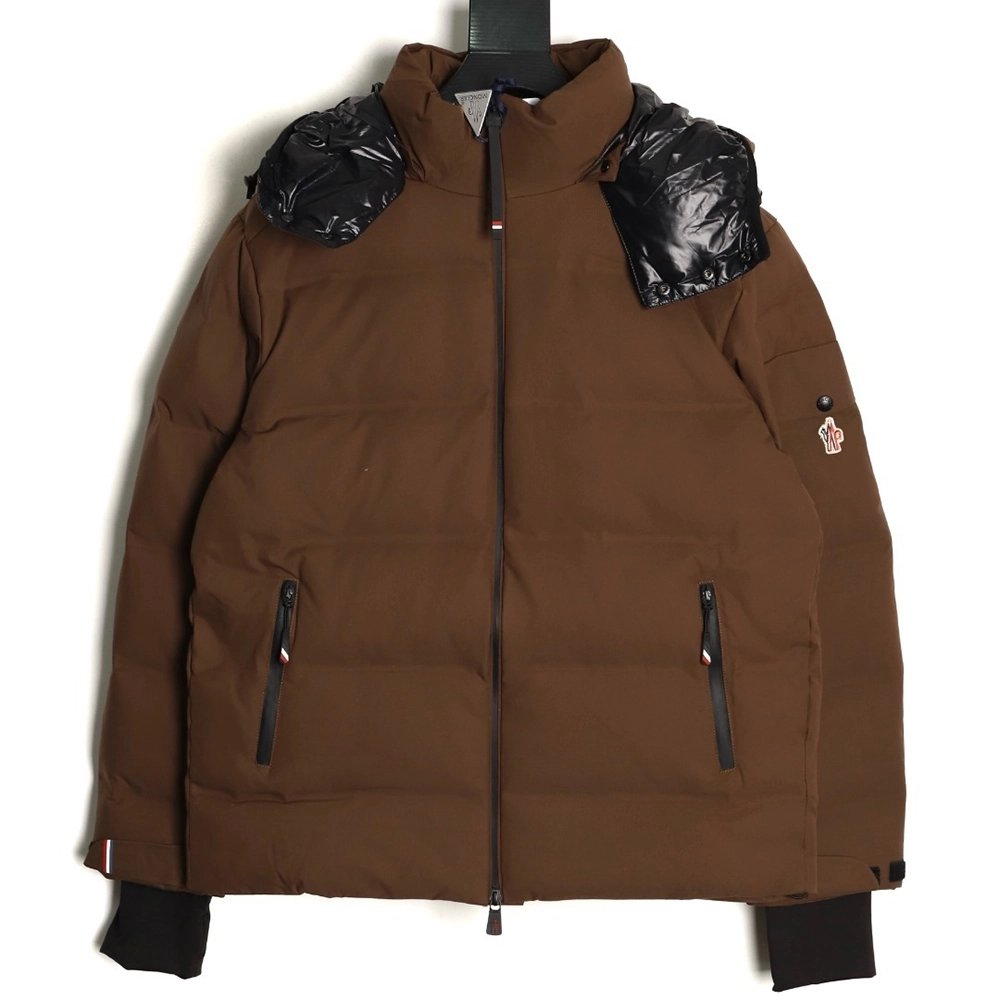 Moncler hooded down jacket with sleeve pockets,Moncler Jacket,Jacket,APPAREL