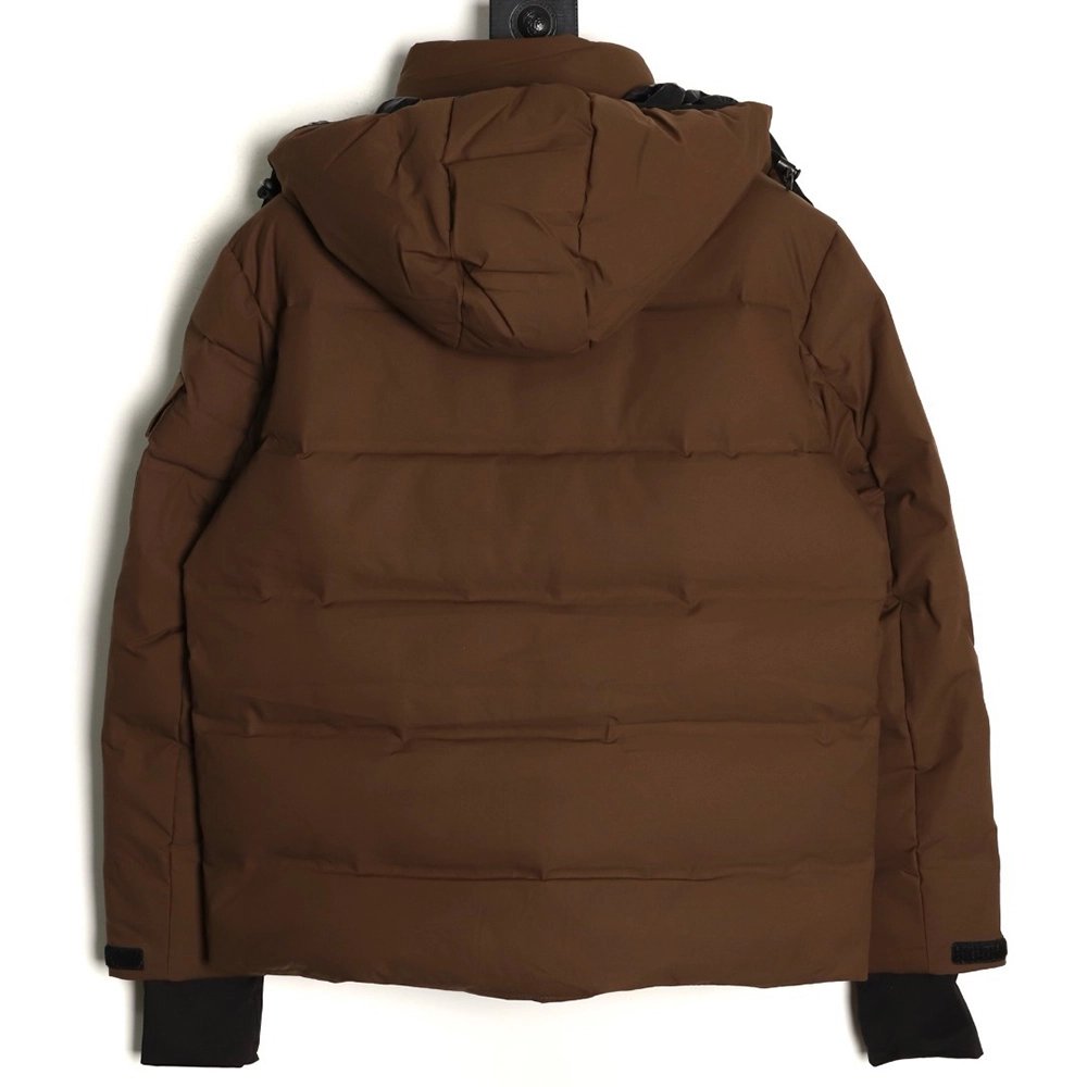 Moncler hooded down jacket with sleeve pockets,Moncler Jacket,Jacket,APPAREL