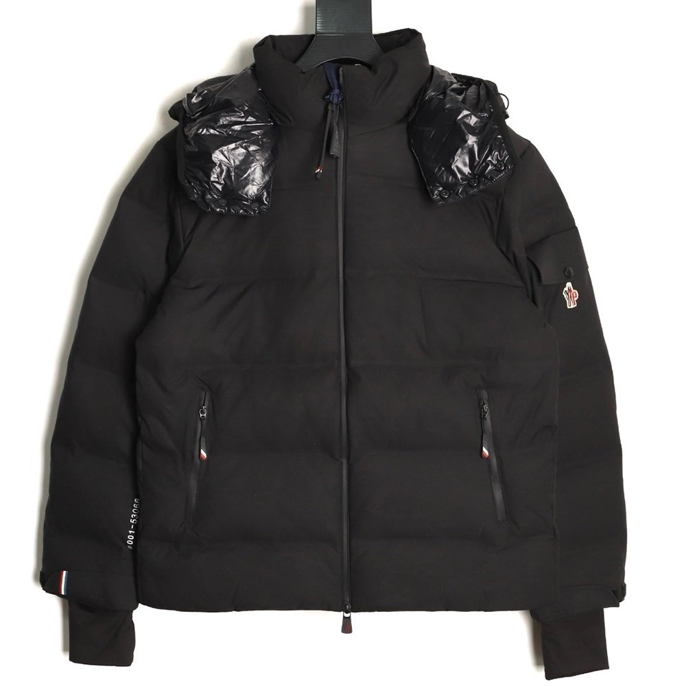 Moncler hooded down jacket with sleeve pockets,Moncler Jacket,Jacket,APPAREL