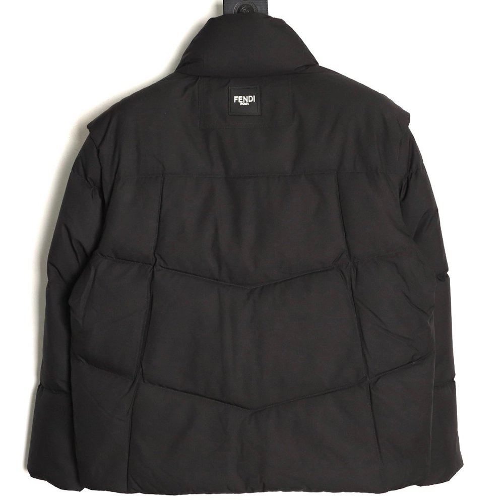 Fendi Detachable Stand Collar Down Jacket,Fendi Jacket,Jacket,APPAREL