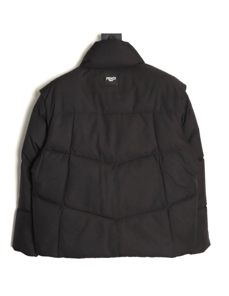 Fendi Detachable Stand Collar Down Jacket,Fendi Jacket,Jacket,APPAREL