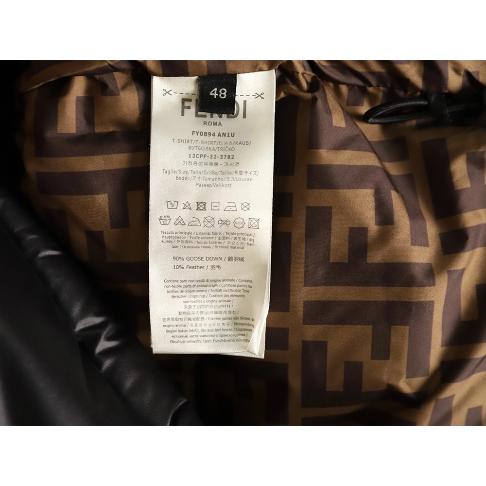 Fendi sleeve patchwork hooded down jacket Tsk1,Fendi Jacket,Jacket,APPAREL