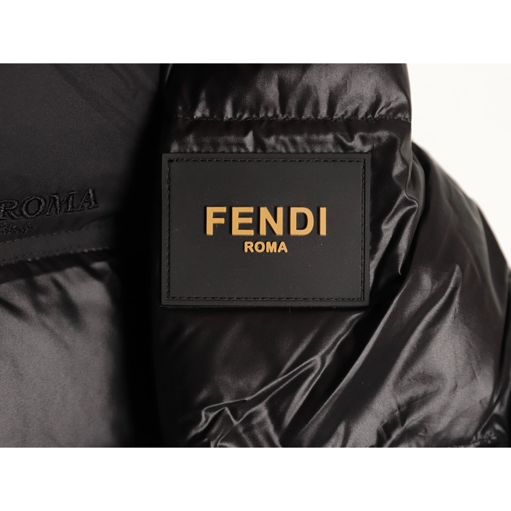 Fendi sleeve patchwork hooded down jacket Tsk1,Fendi Jacket,Jacket,APPAREL
