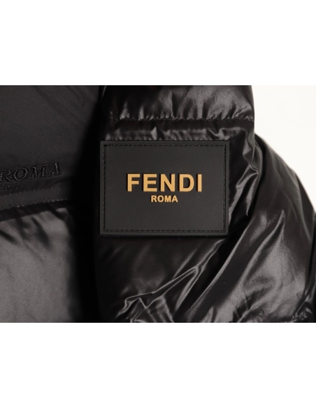 Fendi sleeve patchwork hooded down jacket Tsk1,Fendi Jacket,Jacket,APPAREL