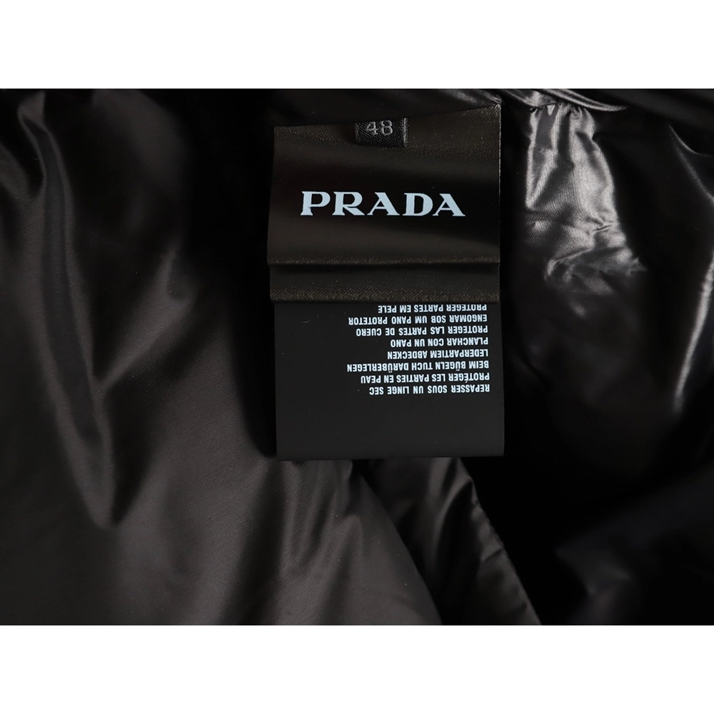 Prada chest triangle logo hooded down jacket,Prada Jacket,Jacket,APPAREL