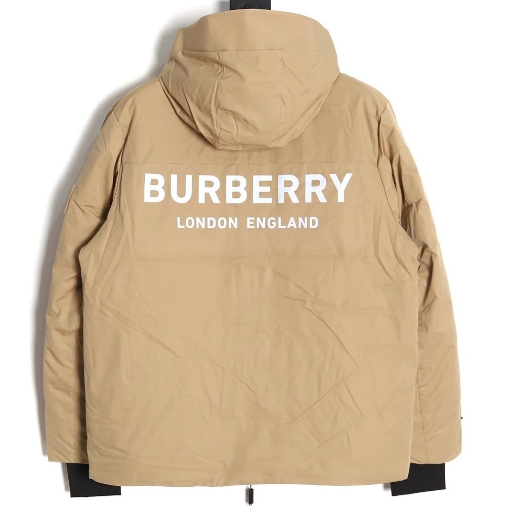 Burberry 3M reflective lettering hooded down jacket,Burberry Jacket,Jacket,APPAREL