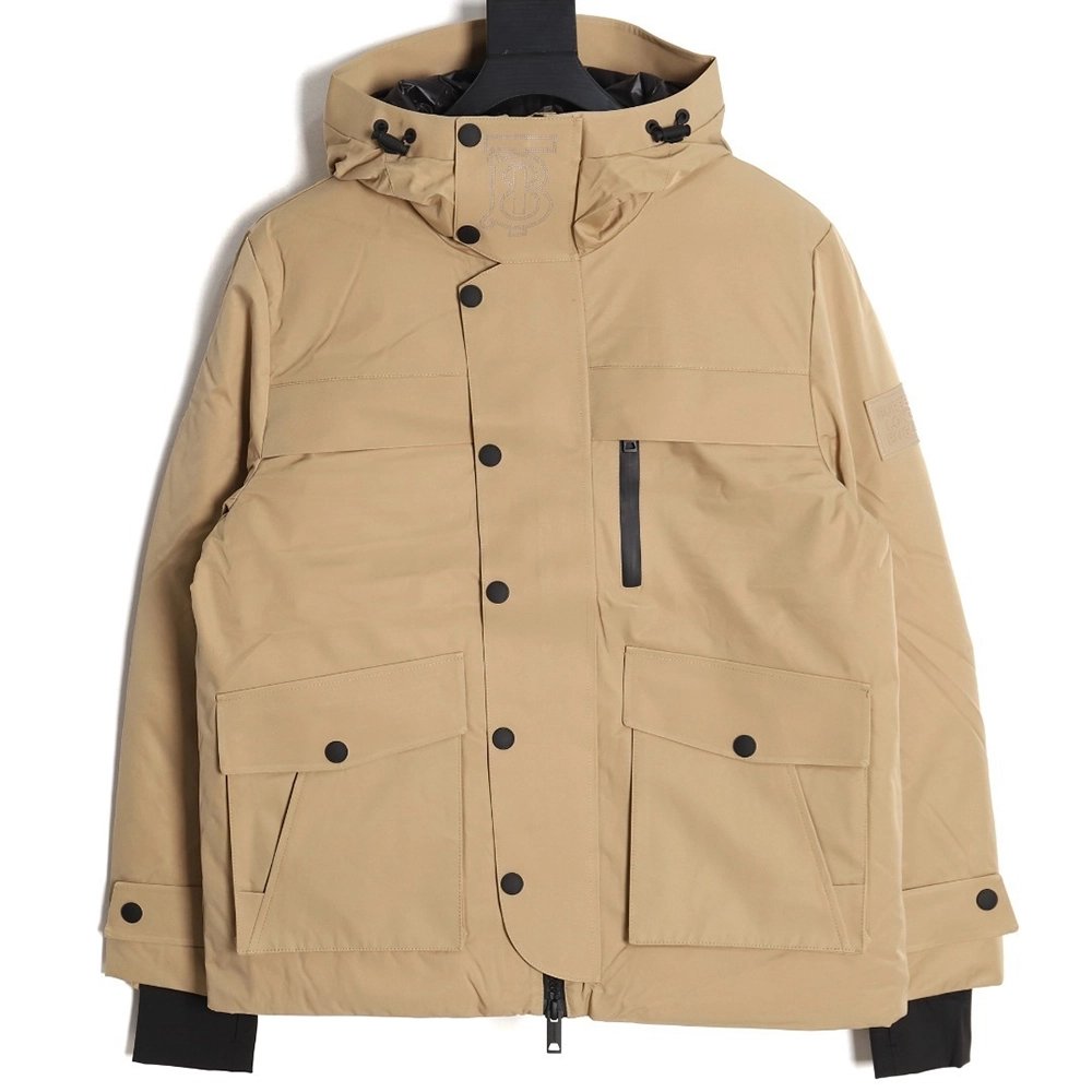 Burberry 3M reflective lettering hooded down jacket,Burberry Jacket,Jacket,APPAREL