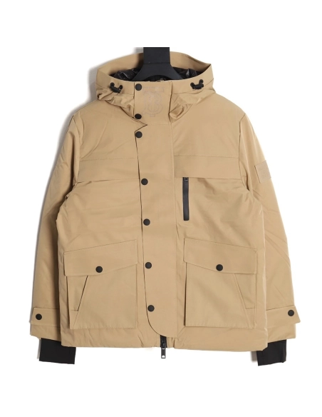 Burberry 3M reflective lettering hooded down jacket,Burberry Jacket,Jacket,APPAREL