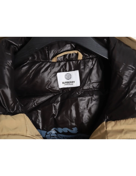 Burberry 3M reflective lettering hooded down jacket,Burberry Jacket,Jacket,APPAREL