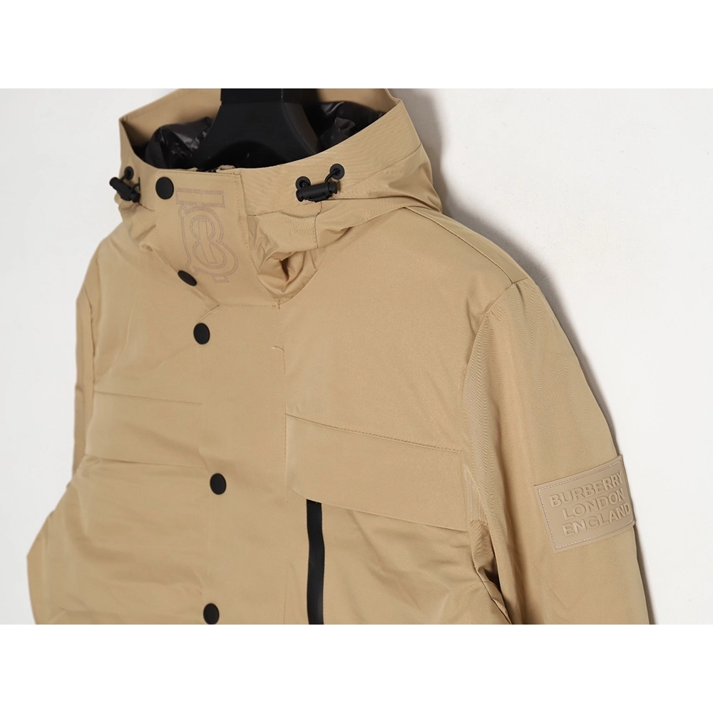 Burberry 3M reflective lettering hooded down jacket,Burberry Jacket,Jacket,APPAREL