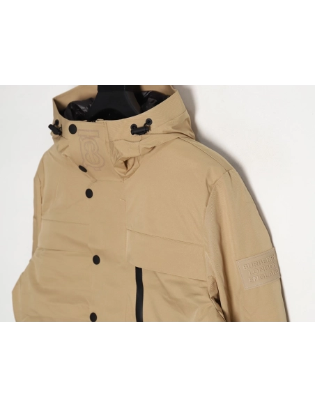 Burberry 3M reflective lettering hooded down jacket,Burberry Jacket,Jacket,APPAREL