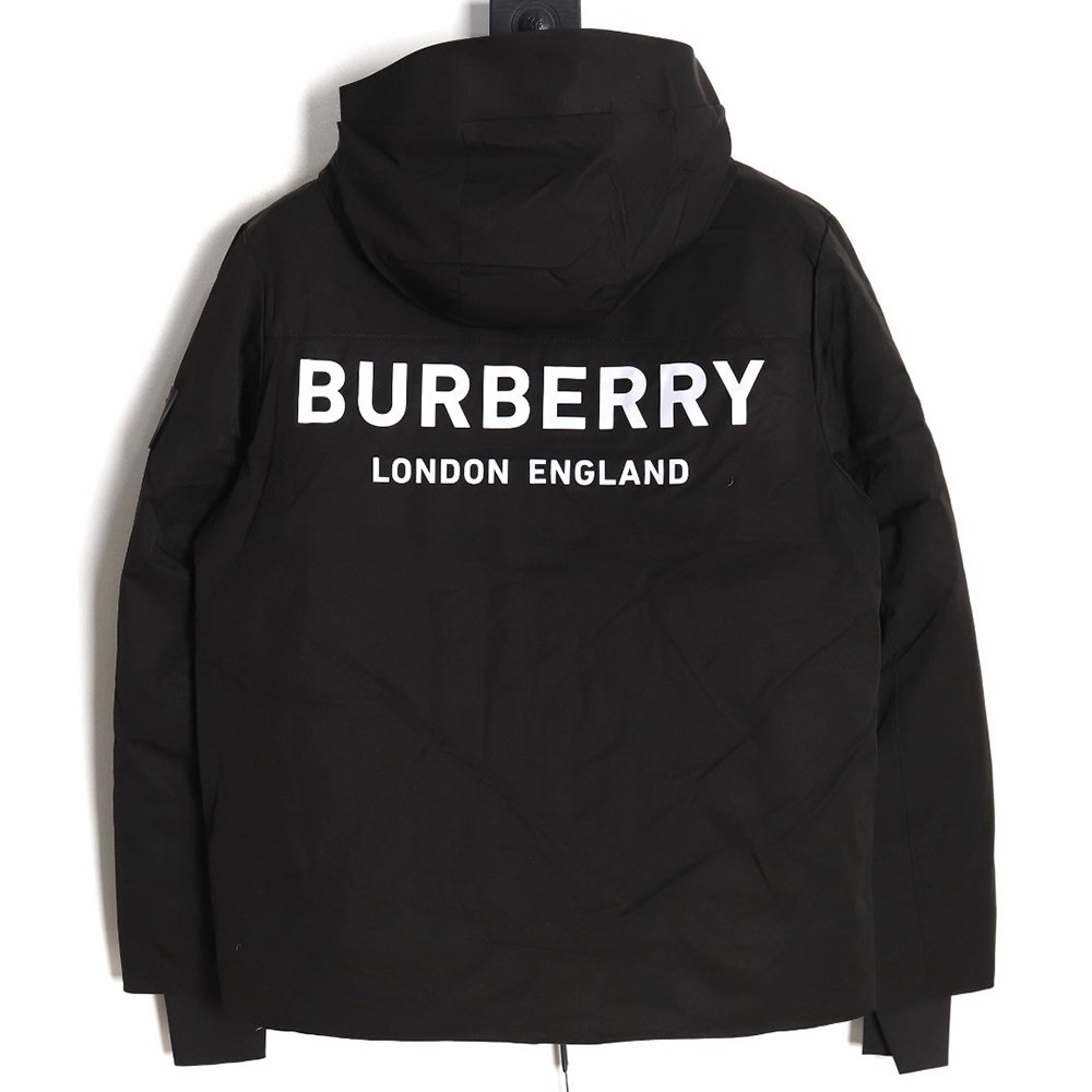 Burberry 3M reflective lettering hooded down jacket,Burberry Jacket,Jacket,APPAREL